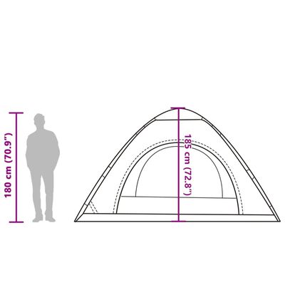 vidaXL Къмпинг палатка 5-местна зелена бързо освобождаване