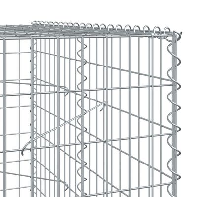 vidaXL Габионна кошница с покритие, 200x100x200 см, поцинковано желязо