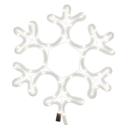 vidaXL Коледна фигура снежинка с 48 светодиода, топло бяло, 27x27 см
