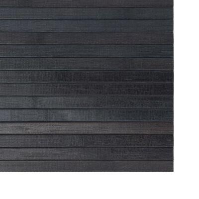 vidaXL Килим, правоъгълен, сив, 100x300 см, бамбук