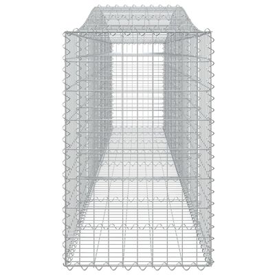 vidaXL Габионни кошници арка 6 бр 400x50x80/100 см поцинковано желязо