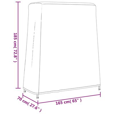 vidaXL Калъфи за пинг-понг маси 2 бр 165x70x185 см 420D Оксфорд плат