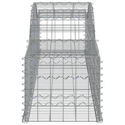 vidaXL Габионни кошници арка 9 бр 300x50x40/60 см поцинковано желязо