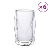 vidaXL Стъклени чаши с двойна стена 6 бр 450 мл