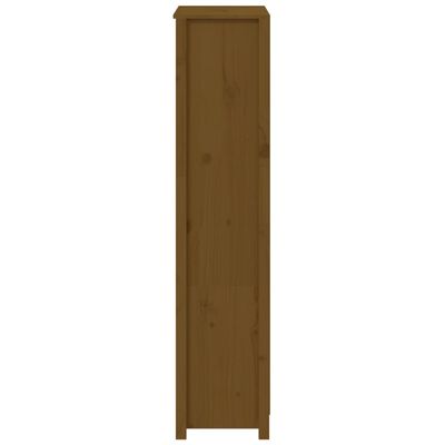 vidaXL Висок шкаф, меденокафяв, 80x35x154 см, борово дърво масив