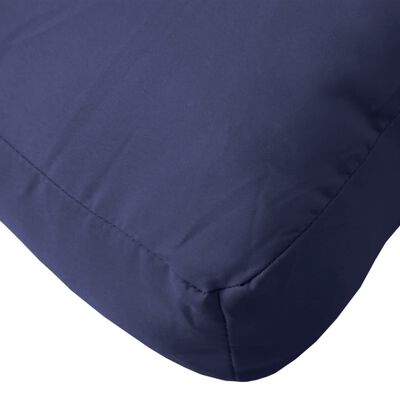 vidaXL Палетна възглавница, нейви синя, 120x80x12 см, текстил