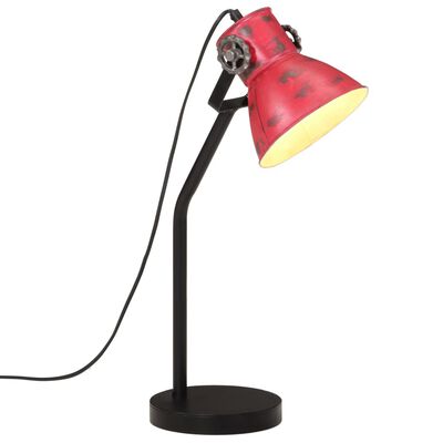 vidaXL Настолна лампа 25 W състарено червено 17x17x60 см E27