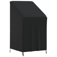 vidaXL Покривало за градински стол черно 70x70x85/125 см 420D Оксфорд