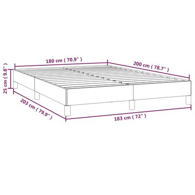 vidaXL Рамка за легло кремава 180x200 см плат