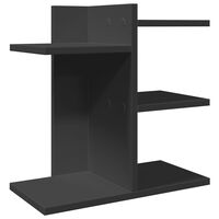 vidaXL Органайзер за бюро, черен, 42x21,5x42 см, инженерно дърво
