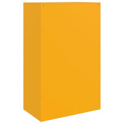 vidaXL Бюфет, горчица жълто, 67x39x107 см, стомана