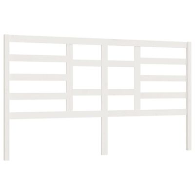 vidaXL Горна табла за легло, бяла, 206x4x104 см, бор масив