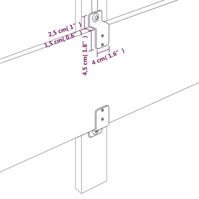 vidaXL LED горна табла за легло, тъмносиня, 180x5x78/88 см, кадифе