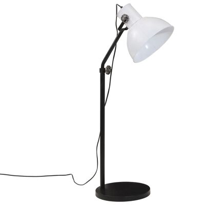 vidaXL Подова лампа, 25 W, бяла, 30x30x90-150 см, E27