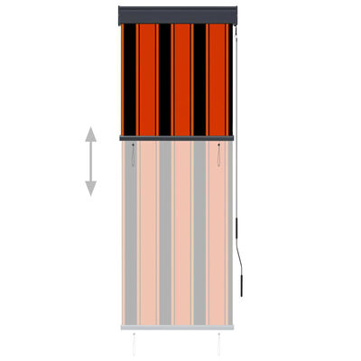 vidaXL Външна ролетна щора, 60x250 см, оранжево и кафяво