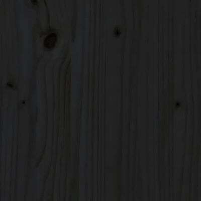 vidaXL Нощни шкафчета, 2 бр, черни, 40x35x61,5 см, борово дърво масив