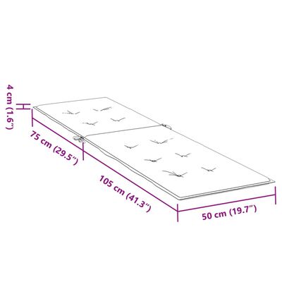 vidaXL Възглавница за стол шезлонг таупе (75+105)x50x4 см