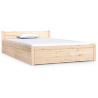 vidaXL Рамка за легло с чекмеджета, 120x190 см, Small Double