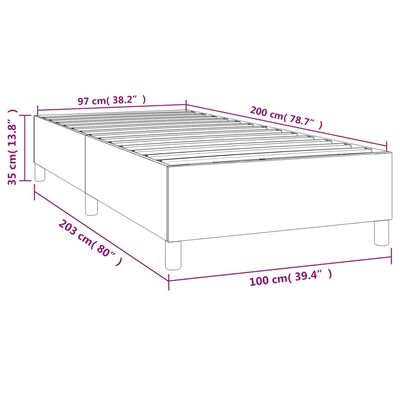 vidaXL Pамка за легло черна 100x200 см изкуствена кожа