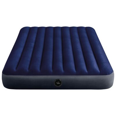 Intex Dura-Beam надуваемо легло с помпа, 152x203x25 см, синьо