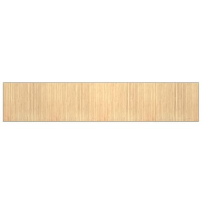vidaXL Килим, правоъгълен, светъл натурален, 80x400 см, бамбук