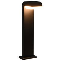 vidaXL Градинска LED лампа, 9 W, черна, овална