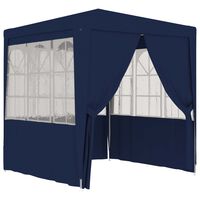 vidaXL Професионална парти шатра със стени 2,5x2,5 м синя 90 г/м²