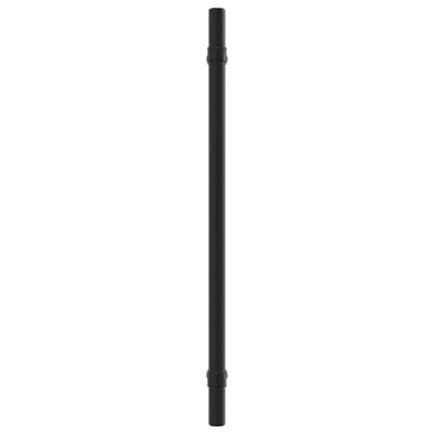 vidaXL Дръжки за шкафове, 5 бр, черни, 224 мм, неръждаема стомана