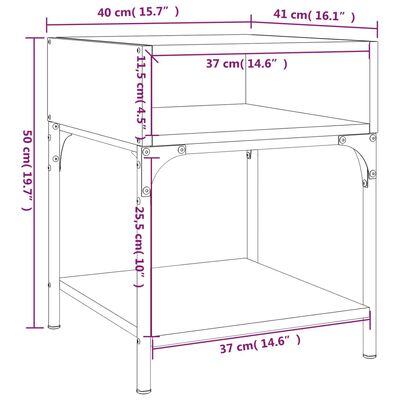 vidaXL Нощни масички, 2 бр, черни, 40x41x50 см, инженерно дърво