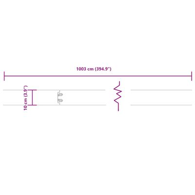 vidaXL Градински кантове 10 бр 10x103 см гъвкави кортенова стомана