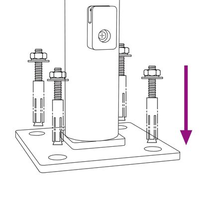 vidaXL Плетена оградна мрежа с фланец, антрацит, 1,4x10 м