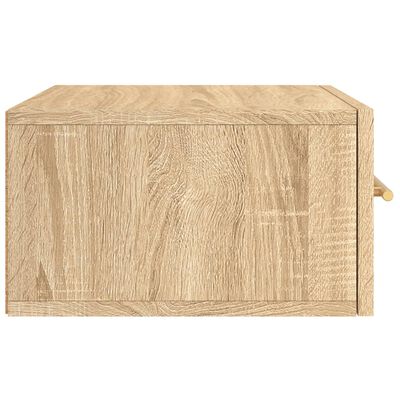 vidaXL Нощно шкафче за стенен монтаж, сонома дъб, 35x35x20 см