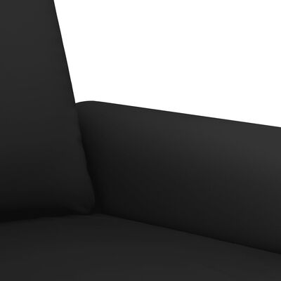 vidaXL Комплект дивани от 3 части с възглавници, черен, кадифе