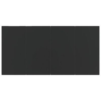 vidaXL Градински трапезен комплект с възглавници 7 части сиво и черно