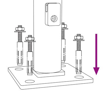 vidaXL Плетена оградна мрежа с фланец, антрацит, 1,1x25 м