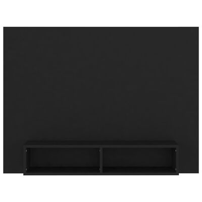 vidaXL Стенен ТВ шкаф, черен, 120x23,5x90 см, инженерно дърво