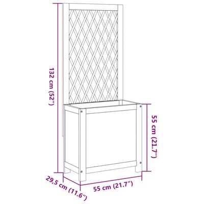 vidaXL Кашпа с пергола, 55x29,5x132 cm, акация масив