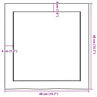 vidaXL Плот за баня светлокафяв 40x40x(2-6) см обработено дърво масив