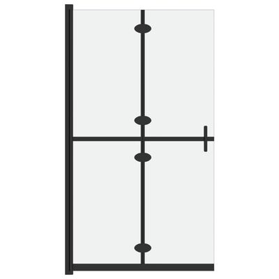 vidaXL Сгъваема стена за душ с матирано ESG стъкло, 100x190 см