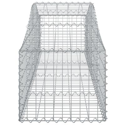 vidaXL Габионни кошници арка 18 бр 200x50x40/60 см поцинковано желязо