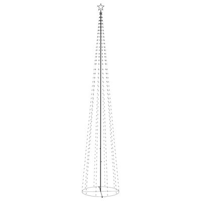 vidaXL Коледна елха конус, 752 сини LED, декорация, 160x500 см