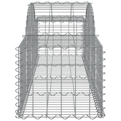 vidaXL Габионни кошници арка 9 бр 200x50x40/60 см поцинковано желязо