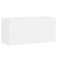 vidaXL Долен шкаф за мивка, бял, 90x38,5x45 см, инженерно дърво