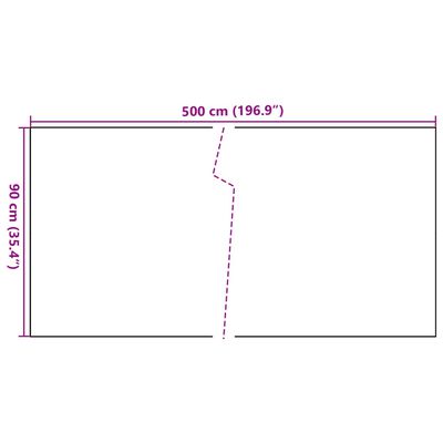 vidaXL Балконски параван, бял, 500x90 см, полиратан