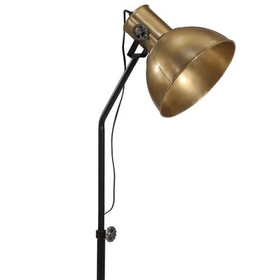 vidaXL Подова лампа, 25 W, античен месинг, 30x30x90-150 см, E27
