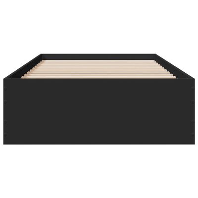 vidaXL Рамка за легло с чекмеджета, черна, 180x200 см, инженерно дърво