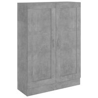 vidaXL Шкаф за книги, бетонно сив, 82,5x30,5x115 см, инженерно дърво