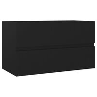 vidaXL Долен шкаф за мивка, черен, 80x38,5x45 см, инженерно дърво