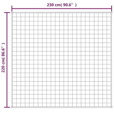 vidaXL Утежнено одеяло синьо 220x230 см 11 кг плат