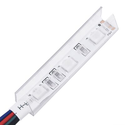 vidaXL LED горна табла за легло, тъмнокафява,144x5x118/128 см, плат